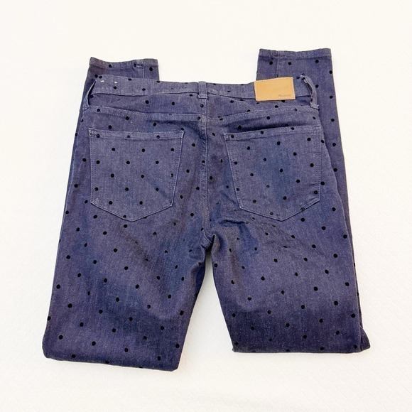 Madewell 9" High Rise Skinny Polka Dot Patterned Denim Jeans Size 28 - Picture 5 of 10